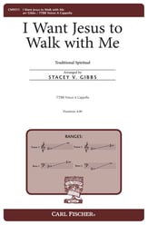 I Want Jesus to Walk with Me TTBB choral sheet music cover